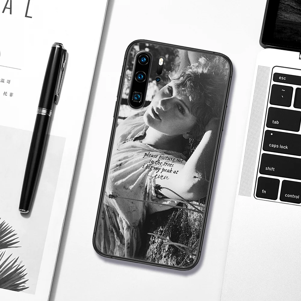 

Taylor Alison Swift Folklore Phone Case For Huawei P Mate 10 20 30 40 Pro Lite Smart 2019 2021 black Back 3D Cell Tpu Coque