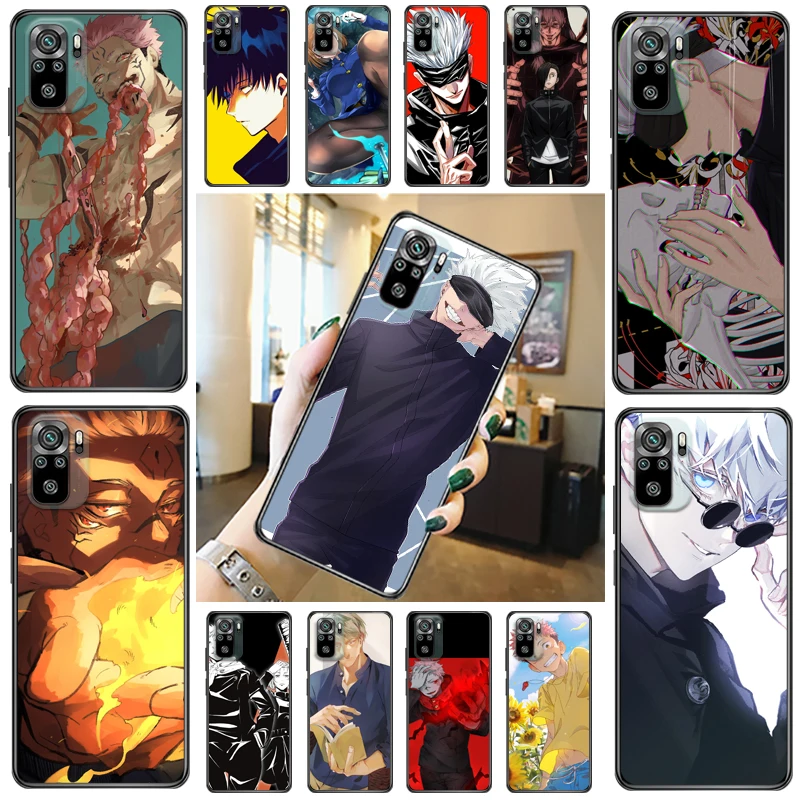 

Jujutsu Kaisen Fushiguro Megumi Yuji Itadori Sukuna Satoru Gojo Phone Case For Xiaomi Redmi Note 10 Pro 10T 5G 10S Carcasa