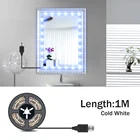 Светодиодная Косметическая лампа USB 5 В, гибкая светодиодсветодиодный лампа для туалетного столика, светильник льник для зеркала для туалетного столика 0,5 1 2 3 4 5 м, голливудская лампа для макияжа 2835 SMD