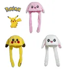 Детская плюшевая шапка Покемон Пикачу, милая шапка с ушками и воздушной подушкой, забавные подарки для детей и взрослых, рождественские праздничные шапки