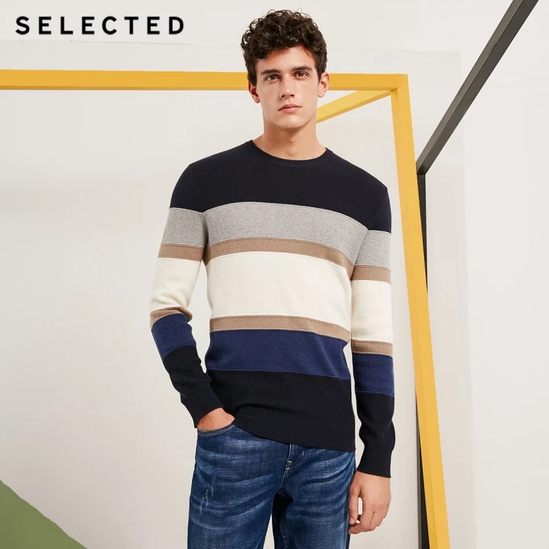 Новый мужской свитер с круглым вырезом из шелка шелковицы | 418324528|Джемперы|