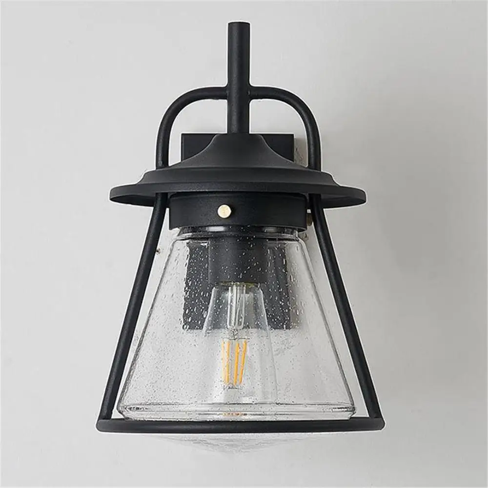 Современный абажур из Пузырькового стекла настенное бра черного цвета