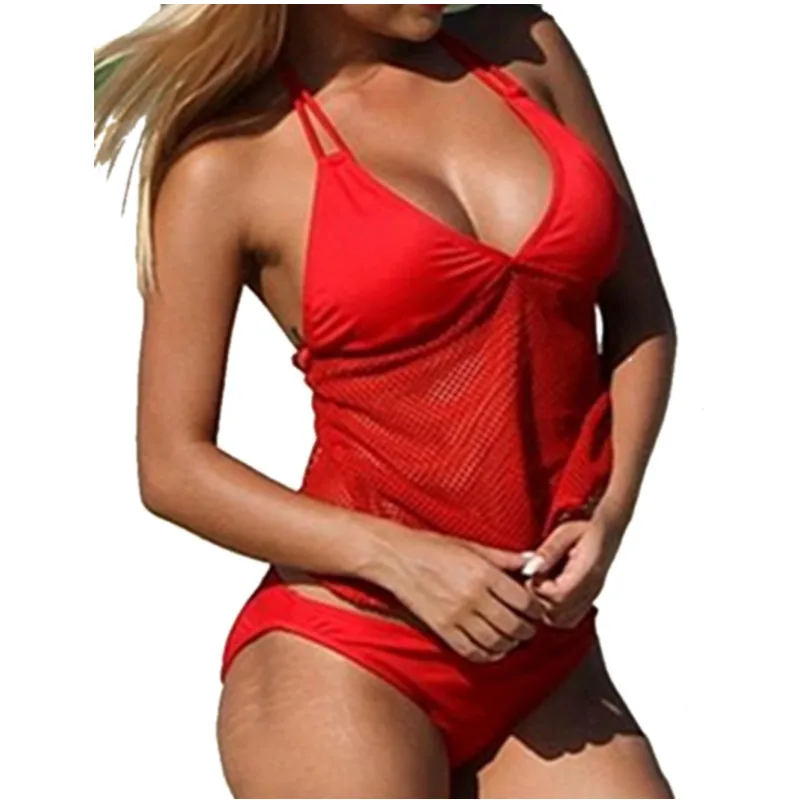 

Hot Swimsuit Mesh Split Swimsuit Women's Bikini Large Swimsuit Bikini Two Piece Set