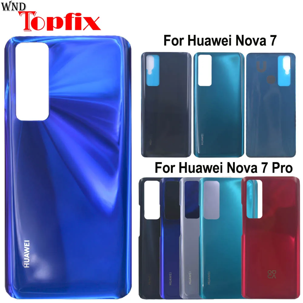 

3D стекло для Huawei Nova 7 Pro задняя крышка батарейного отсека заднее стекло для Huawei Nova 7 Крышка батарейного отсека чехол + Gule