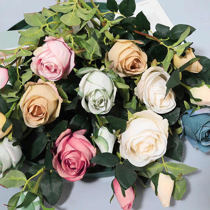 6 шт. Искусственные цветы Forever розовая Цветочная ветка Свадебная вечеринка