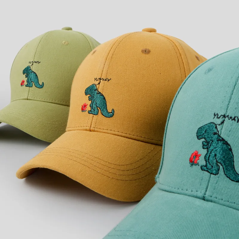 

Hat Ladies Cap Dinosaur Embroidery Female Tide Brand Fashion Wild Student Sun hat Couple Casual Breathable Baseball cap Women