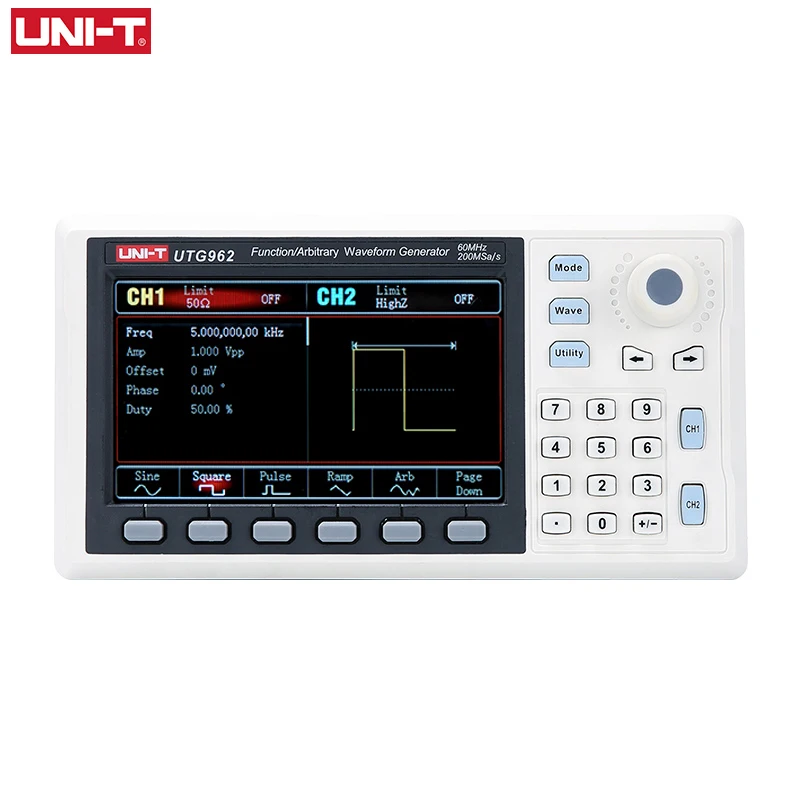 

UNI-T UTG932 UTG962 Function Arbitrary Waveform Generator Signal Source Dual Channel 200MS/s 14bits Frequency Meter 30Mhz 60Mhz