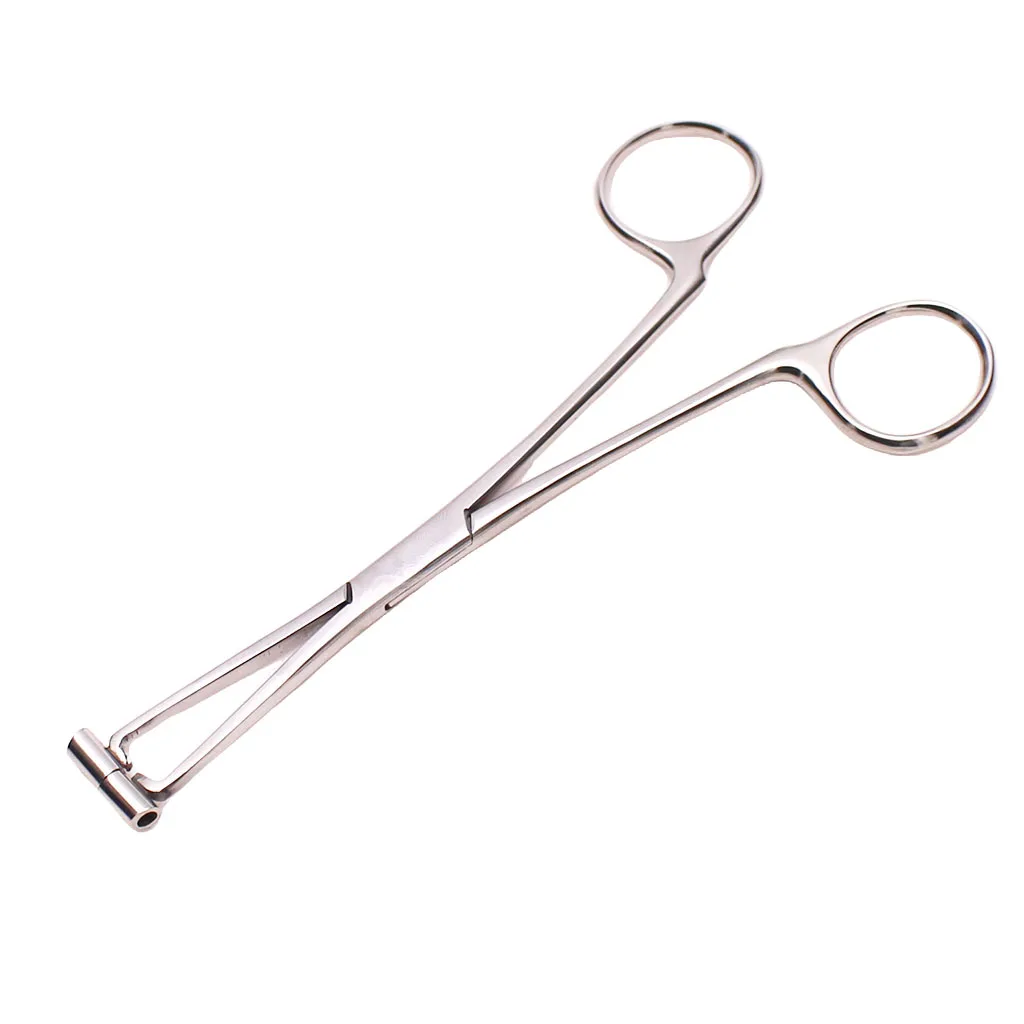 Professional Stainless Steel 6'' Septum Forceps Body Belly Navel Nose Lip Ear Piercing Clamp Tool
