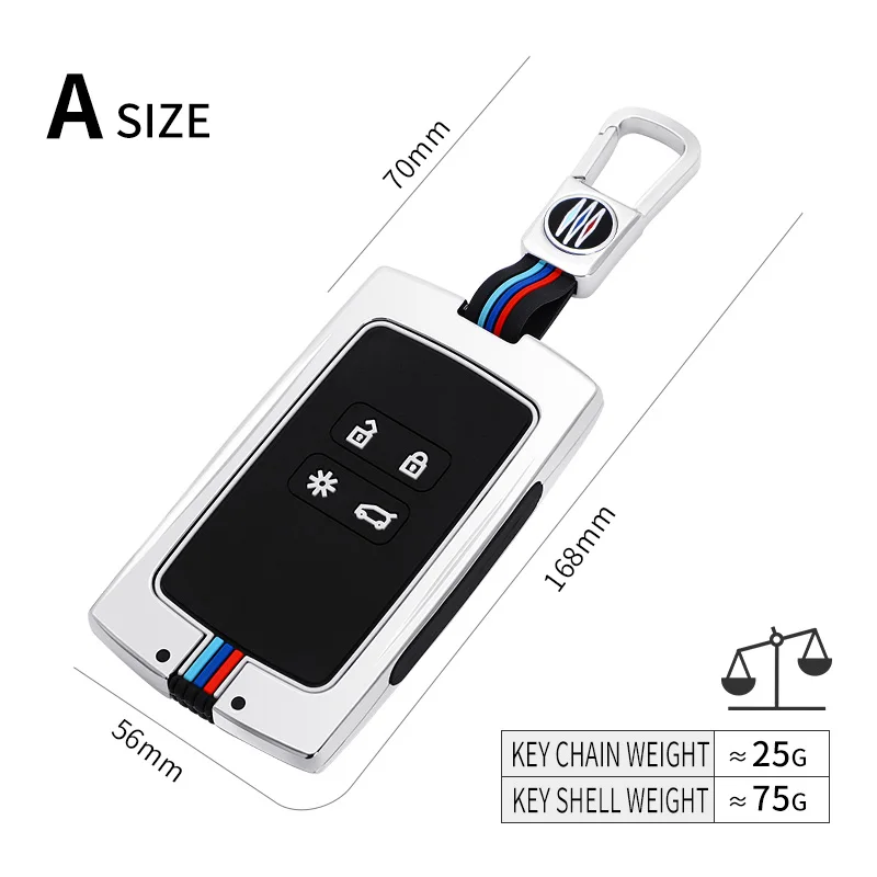 

Car Key Case For Renault Koleos Kadjar Scenic Megane Sandero Espace Clio Captur Kangoo Laguna Talisman Twingo Zinc alloy Cover