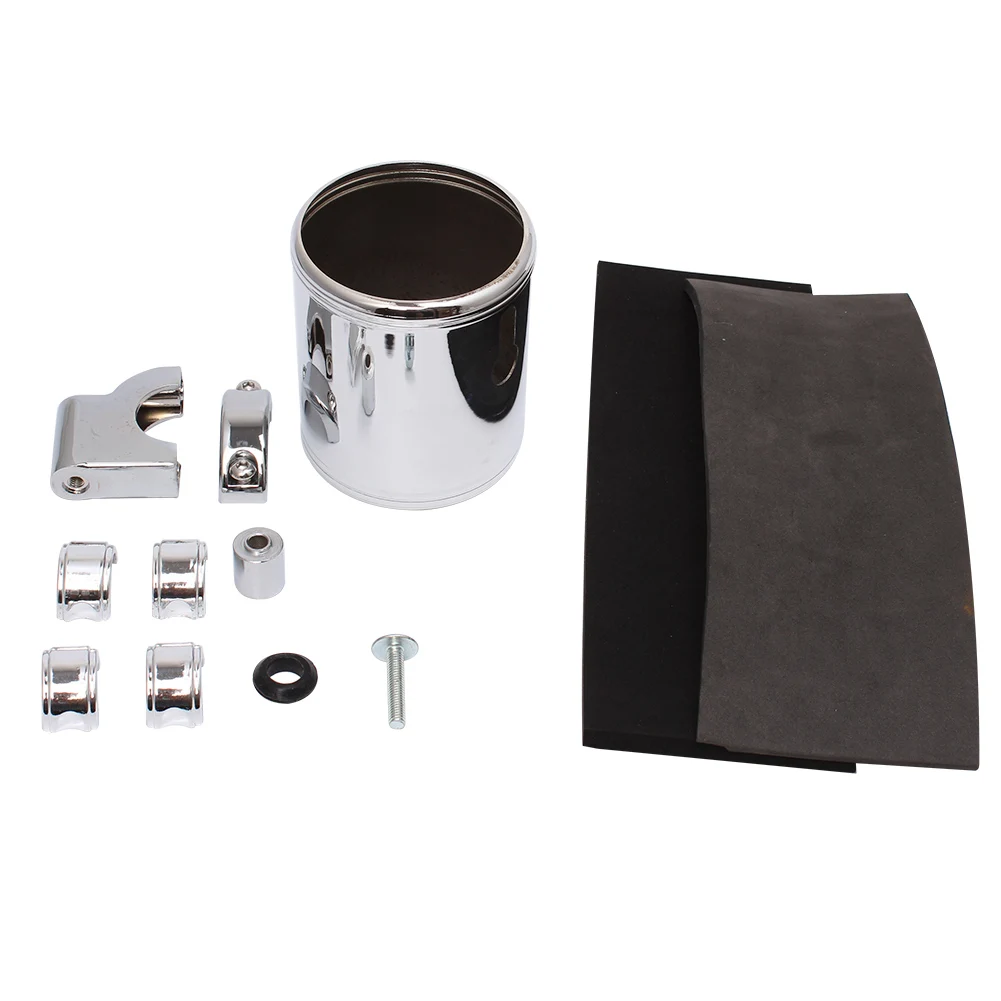 Мотоциклетный Универсальный хромированный Регулируемый подстаканник для Harley