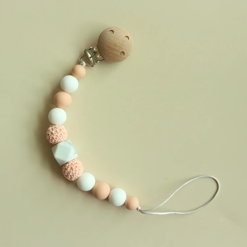 

Baby Pacifier Clips Teething Bracelets Crochet Elk Soother Chain Infants Rattle