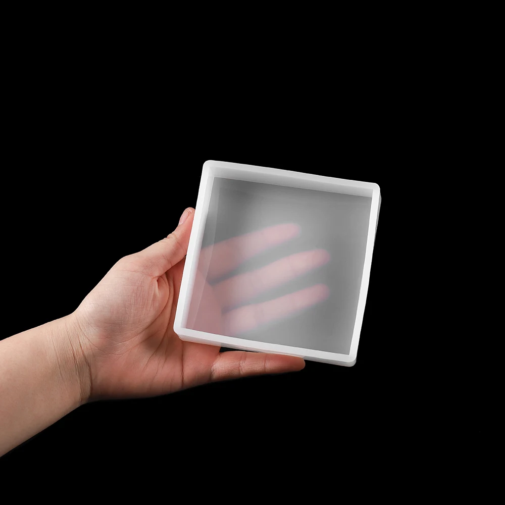 1Pcs Silicone Mold for DIY Coaster Pendant Jewelry Making Accessories - Square Rectangle Shape - Ideal for Dried Flowers or UV Epoxy Resin Plant Mould image 4
