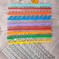 new 9 lace wavy stripes metal cutting die mould scrapbook decoration embossed photo album decoration card making diy handicrafts