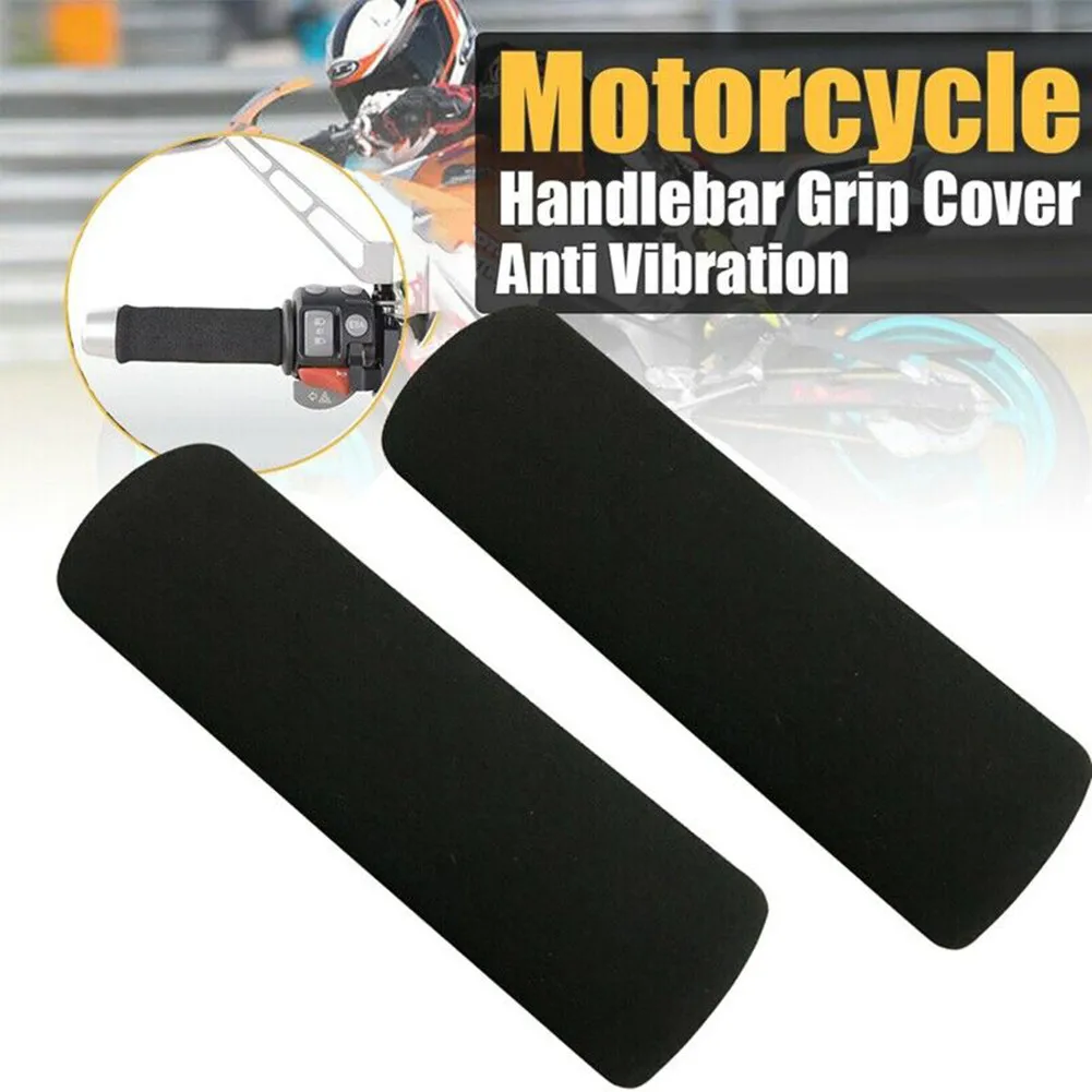 

2X Motorcycle Motorbike Anti Vibration Handle Bar Foam Comfort Slip Over Grips 3.17-3.68CM Motorcycle Grip