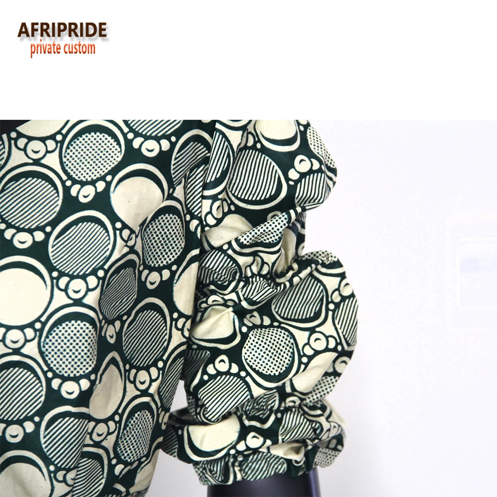 Африканское весеннее Повседневное платье для женщин AFRIPRIDE наполовину спущенный рукав до щиколотки спереди Сплит женское Повседневное платье A1825007