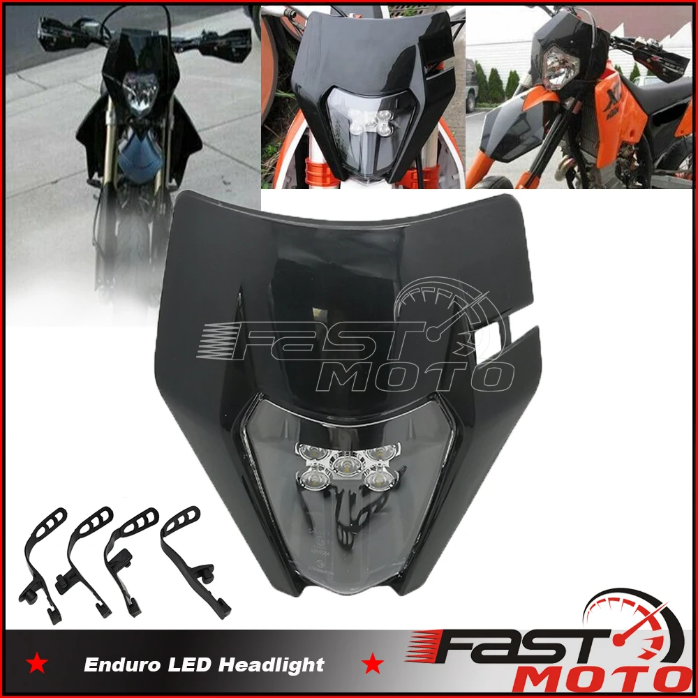 Передняя лампа для бега с маской E8 светодиодный головной светильник Enduro MX