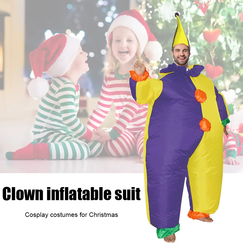 

Надувной костюм клоуна Рождество Хэллоуин сценическое шоу Косплей Вечеринка Одежда B99
