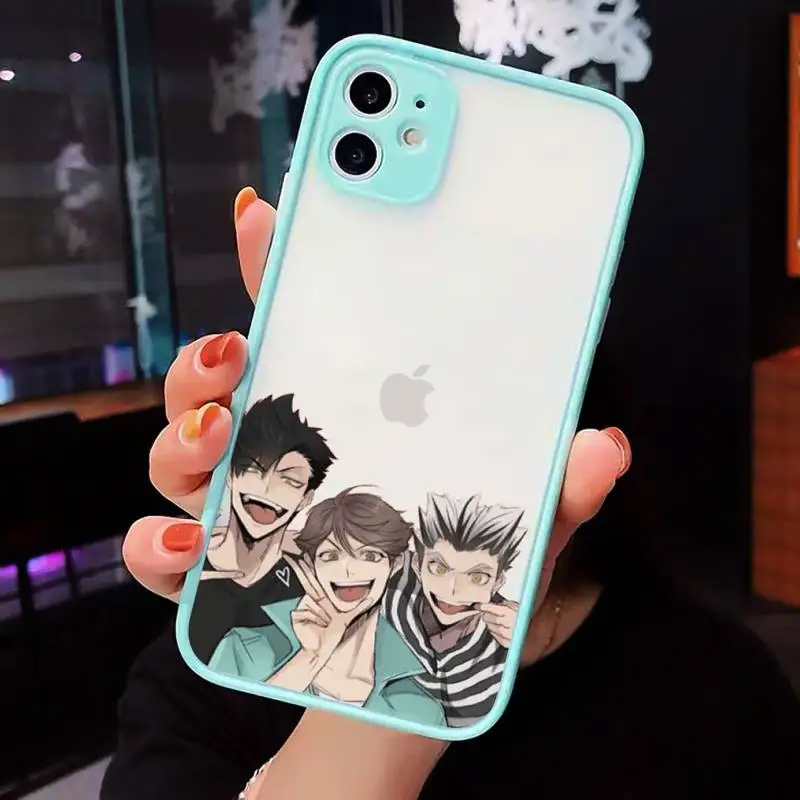 

oya oya Haikyuu Bokuto anime luxury Phone Cases shell matte transparent For iphone 7 8 11 12 plus mini x xs xr pro max cover