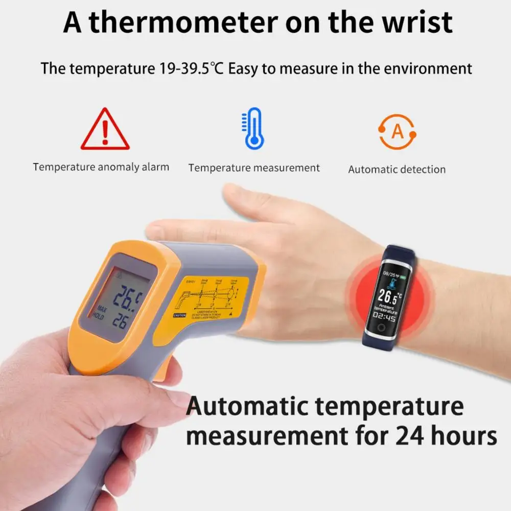 

T4 Smart Bracelet Waterproof Heart Rate Blood Pressure Sport Fitness Step Counter Bluetooth Wearable Device Alarm Clock Gift