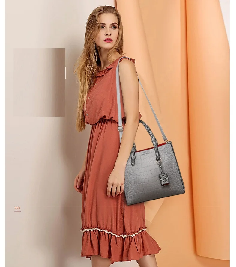 Сумка из натуральной кожи сумка-тоут крокодиловой лакированной женские сумки