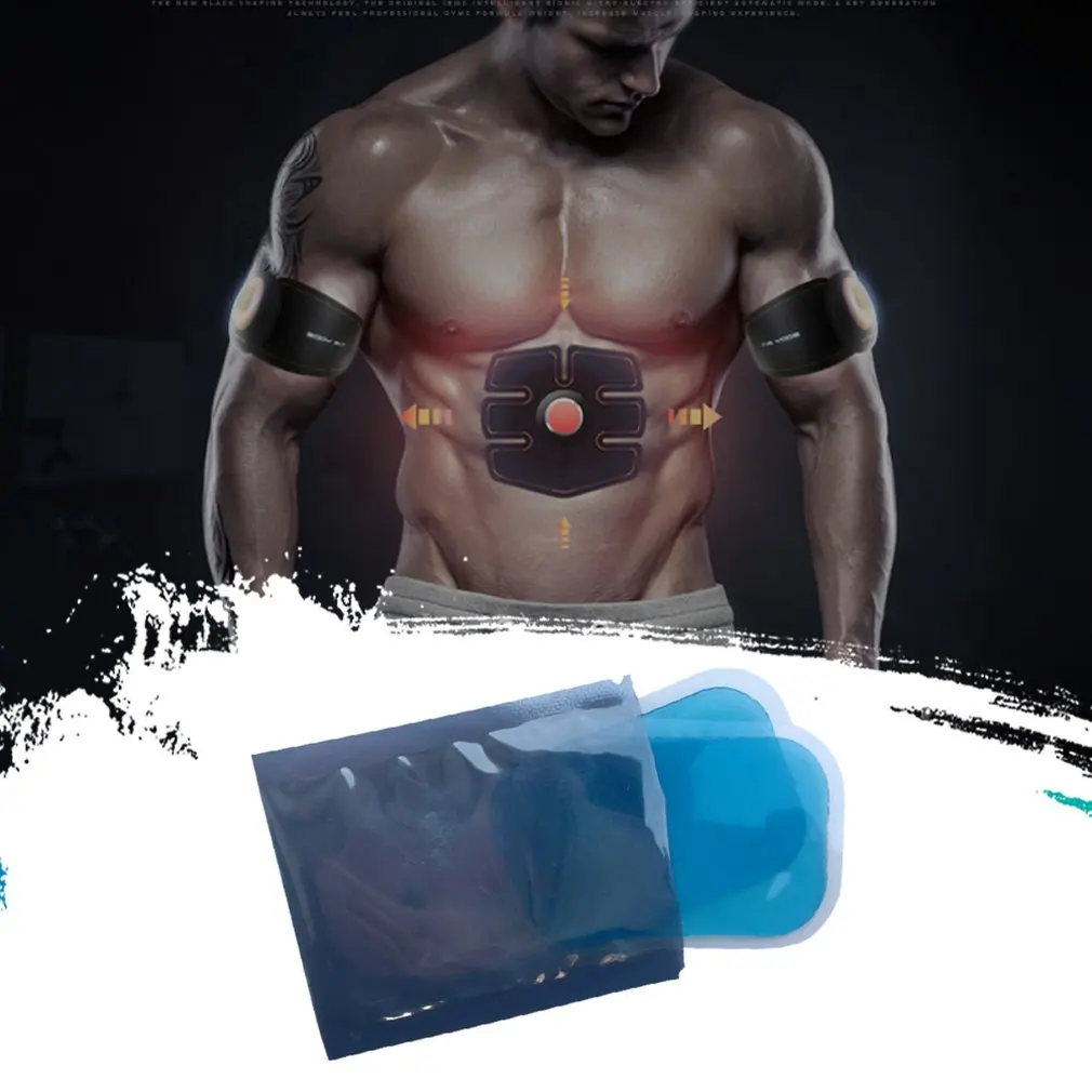 

Hydrogel Patch Smart Fitness Instrument Electrode Patch Massage Fitness Stick No Stimulating Abdomen Blue 2 Pcs