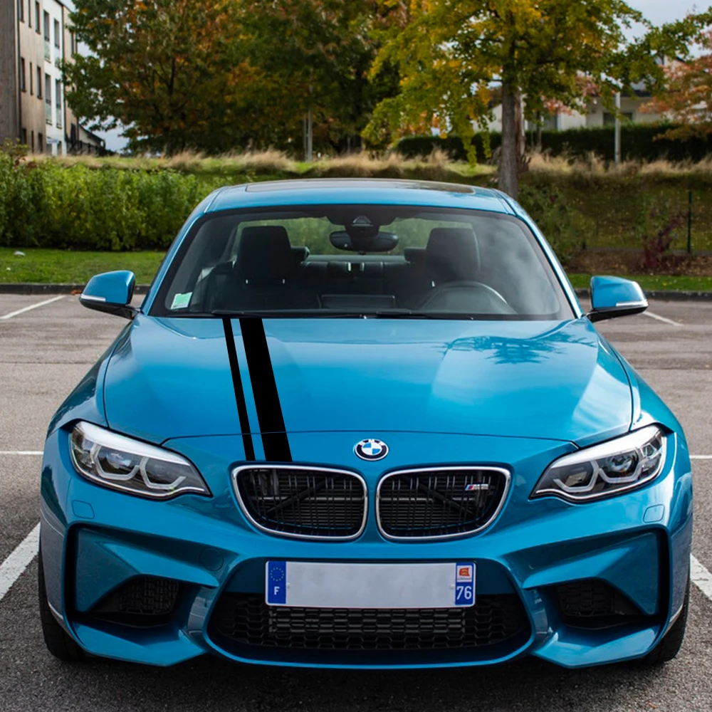 Длинная полосатая ночная рубашка накладка на капот автомобиля стикер Авто