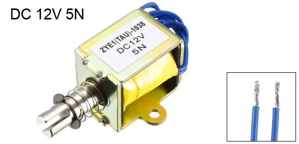 10mm 5N UXCELL DC 12V 31N 8/10/15 мм пуш-ап Тип Электромагнит открытая рамка Тип прямолинейного движения с хорошим качеством, для офисных помещений механические - Цвет: 10mm 5N