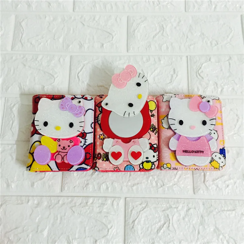 HELLO KITTY Модный женский короткий кошелек с рисунком милый детский индивидуальный