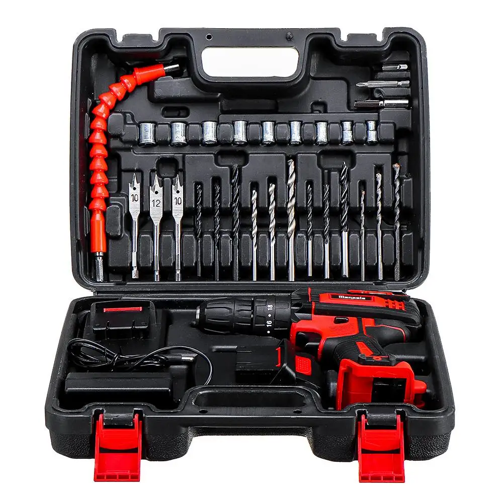 

21V 3 In 1 Cordless Power Drill Driver Combo Kit Double Speed Power Drills with LED lighting 2Pcs 2.0Ah Battery Electric Drill