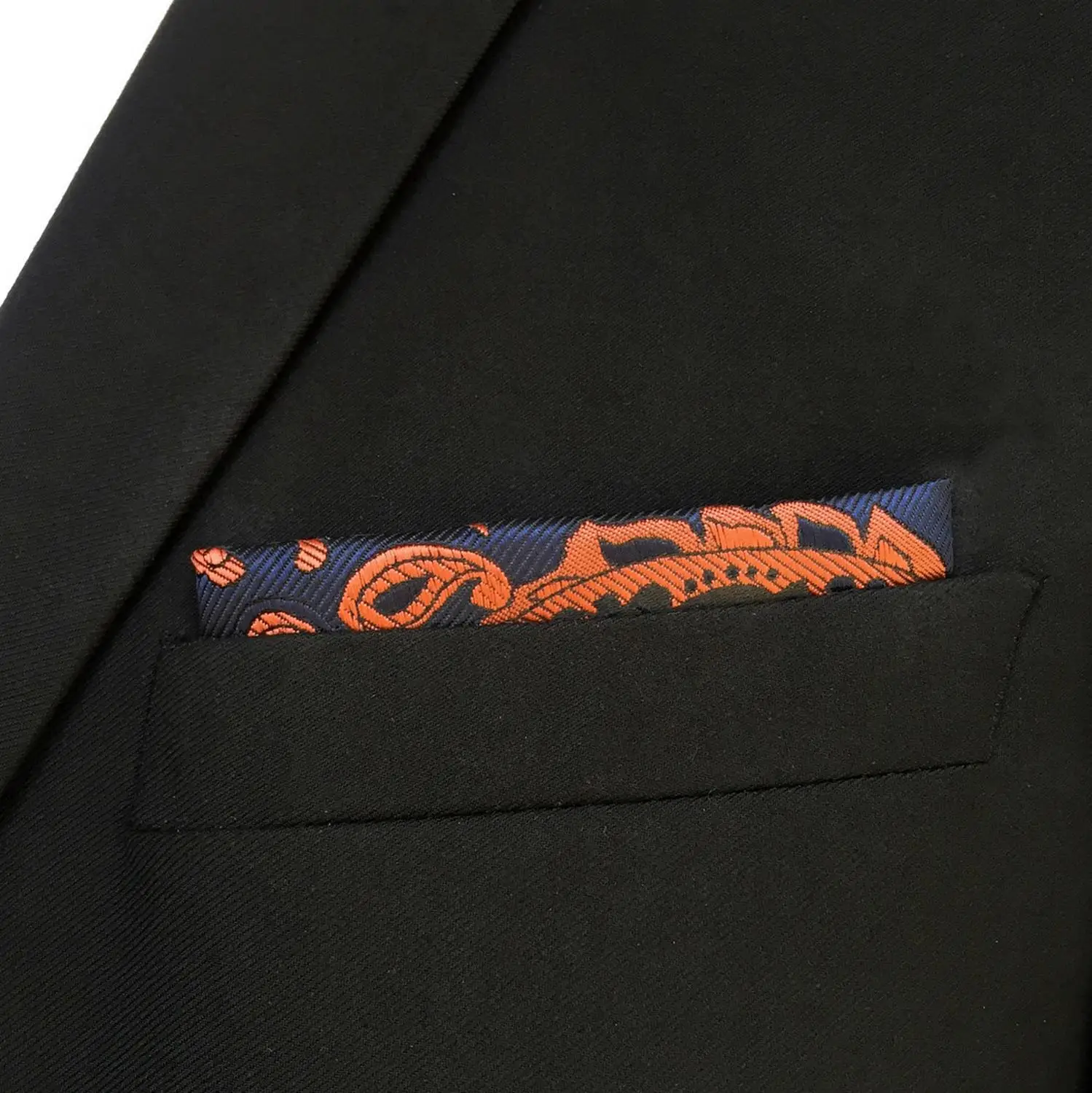 FH12 Пейсли мужской карманный квадратный оранжевый синий свадебный Шелковый