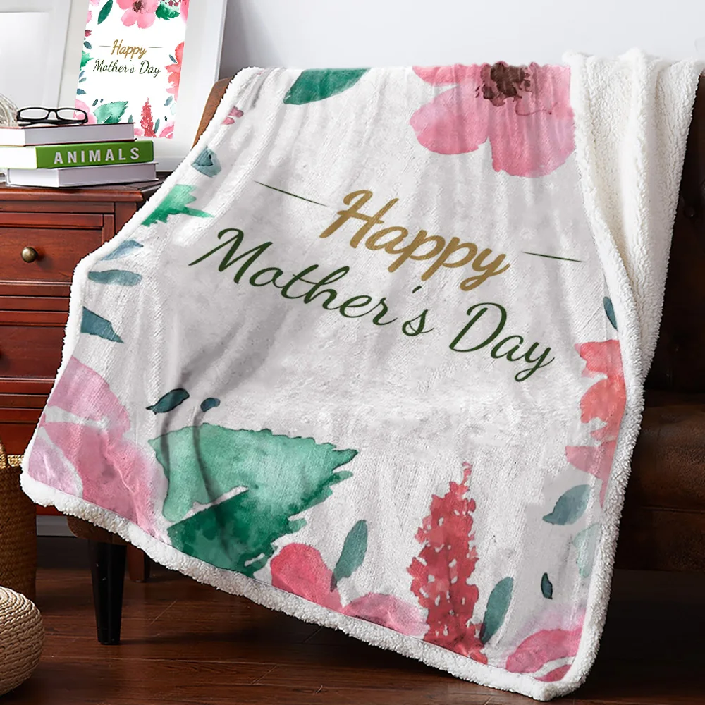 День матери Акварельные Цветы теплое мягкое одеяло офисный диван плюшевое