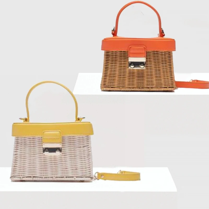 Женские плетеные сумки ZA роскошные деревянные пляжные сумочки через плечо