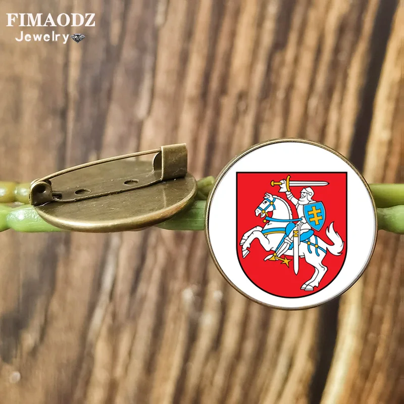Брошь рыцарская FIMAODZ из белой Беларуси, круглые мужские Броши из стекла, значок на лацкан, сувениры для друзей, аксессуары Брошь рыцарская FIMAODZ из белой Беларуси, круглые мужские Броши из стекла, значок на лацкан, сувениры для друзей, аксессуары