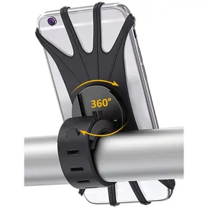 bicycle mobile phone holder rotating silicone bicycle phone holder motorcycle handlebar holder for 4 0 inch 6 0 inch phone free global shipping