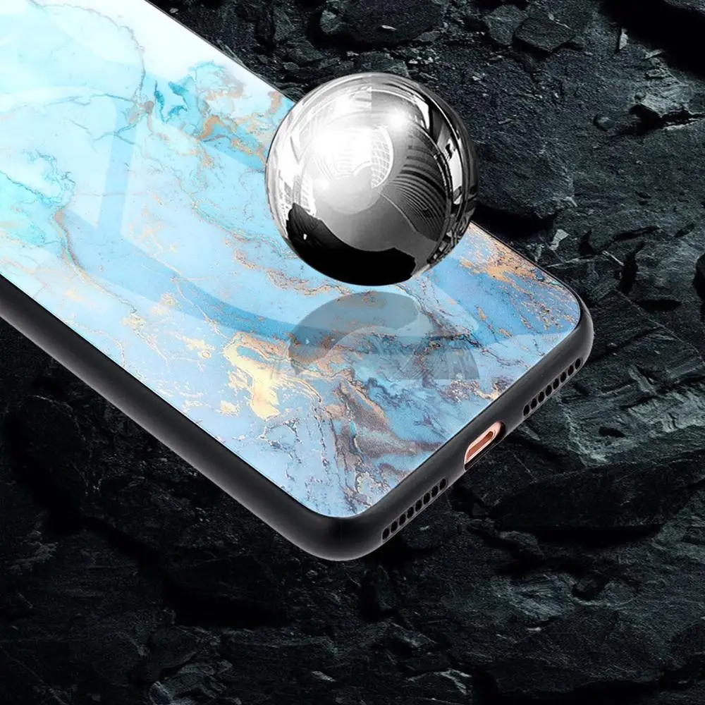 Закаленное Стекло Мрамор чехол для Samsung Galaxy S8 S9 S10 плюс S10E 5g Note8 Note9 A10 A20 A30 A6 A7 A8 2018 M10