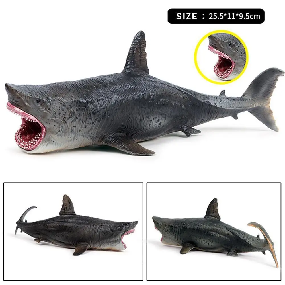 

Toys For Boys Marine Sea Life Megalodon Action Figure Classic Ocean For Kids Toy Gift Model Fish Shark Collection Big Animals