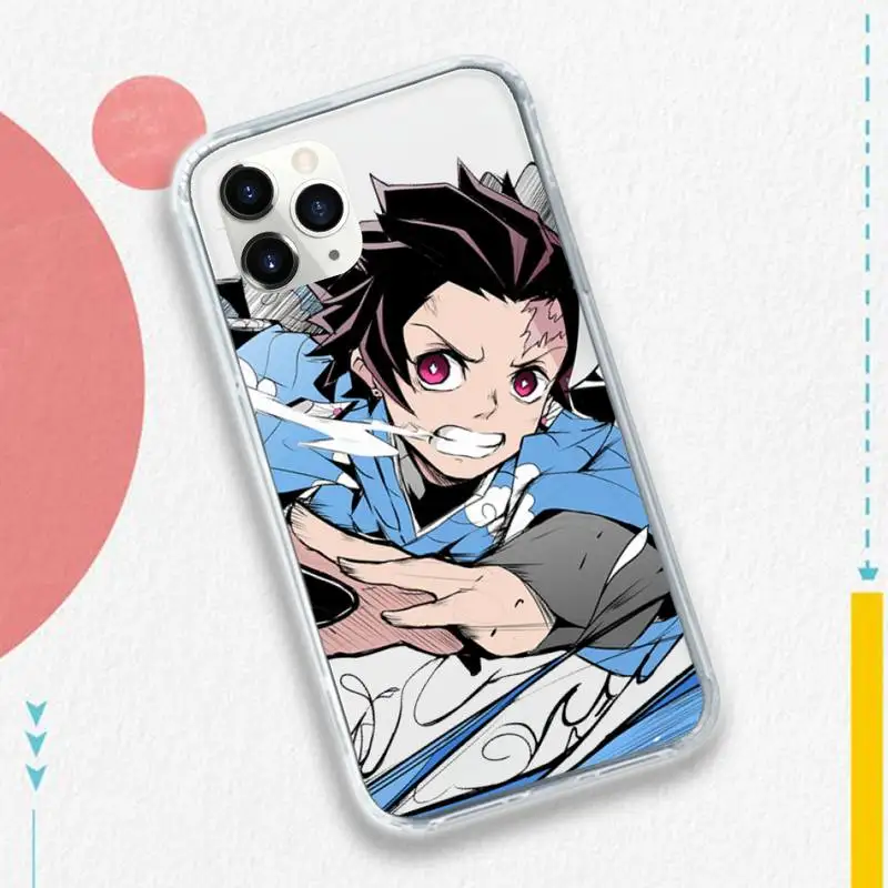 

Kamado Nezuko Kimetsu Demon Slayer Phone Case Transparent soft For iphone 5 5s 5c se 6 6s 7 8 11 12 plus mini x xs xr pro max