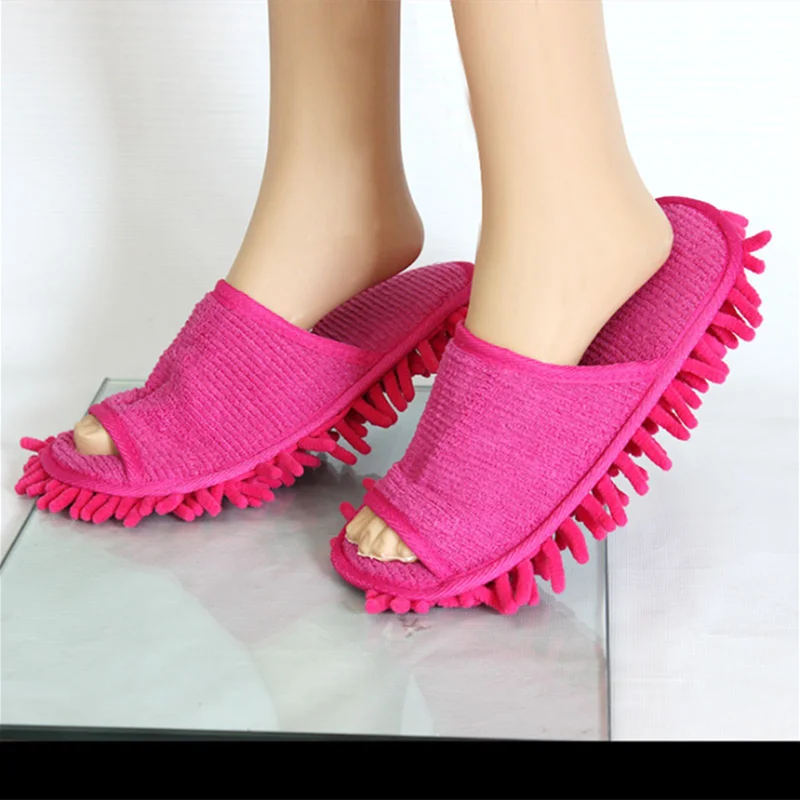 Lazy mop slippers Mop women winter unisex bathroom slippers for dry foot cleaning floor Slipper Drag Shoe Mop Household Tools