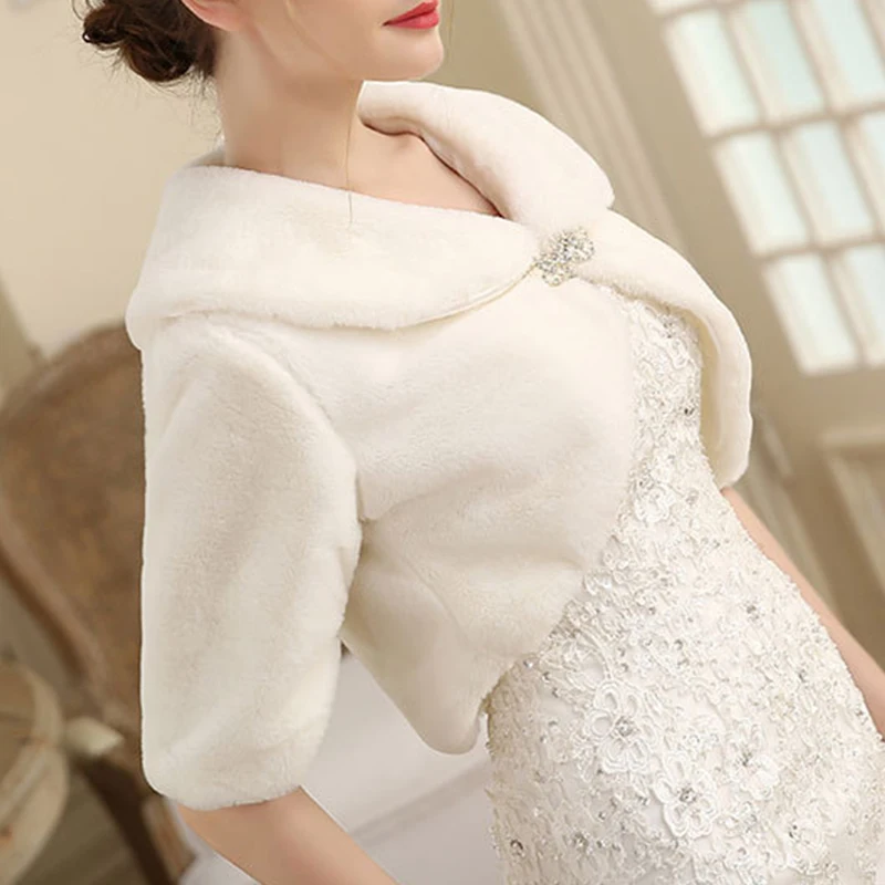 Шаль из искусственного меха свадебное вечернее платье Cheongsam свадебная верхняя