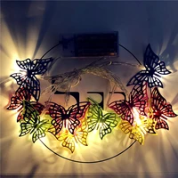 christmas 2 5m 10leds led wrought iron color butterfly fairy light string xmas decoration for home holiday garland bedroom decor