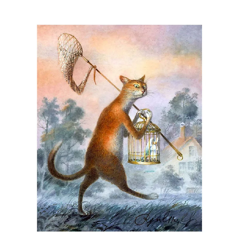 

Painting By Number Cat Frame 40x50 Canvas For Adults Animal Oil Picture Color Drawing By Number DIY Kits Craft Home Decoration