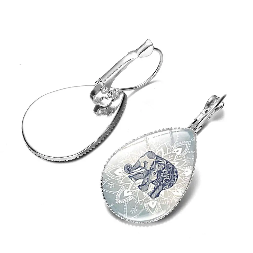 SONGDA богемные Мультяшные серьги-капельки в виде слона мандалы стеклянные