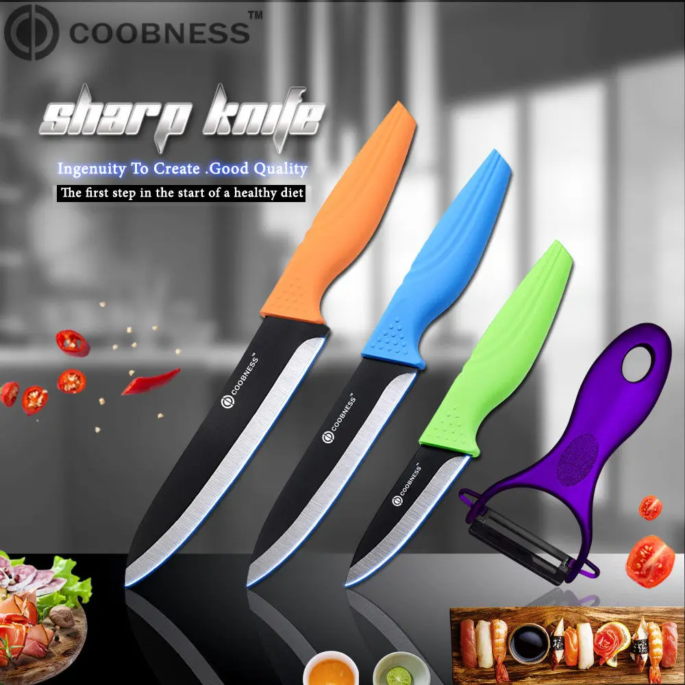 COOBNESS бренд Многофункциональный Овощечистка 4 шт набор кухонный нож зеленый