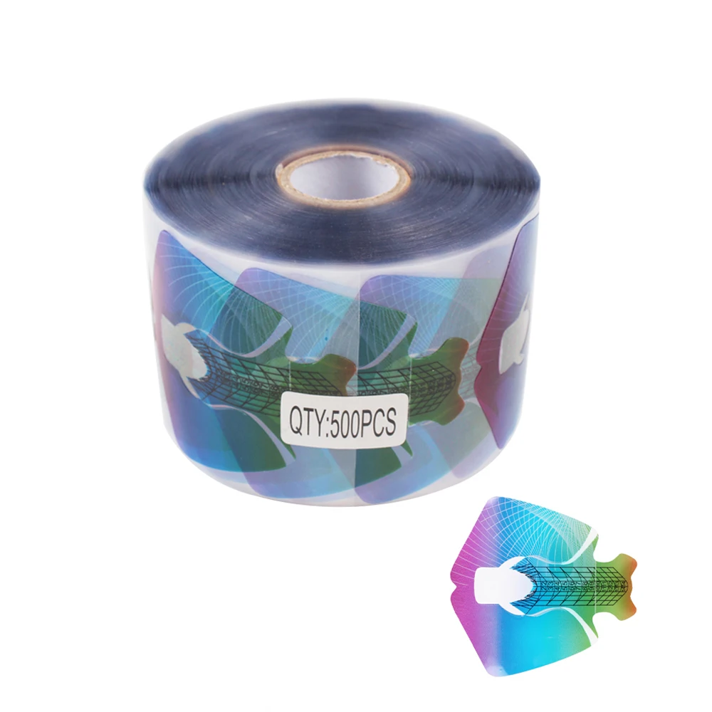 Прозрачная Переливающаяся наклейка для ногтей 100/500 шт./компл. руководство по