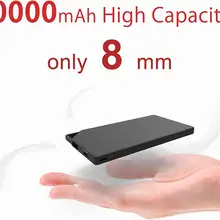 TNTOR 10000mAh Ultra Thin Mini Power Bank SmartWatch Built In Cable Portable powerbank Fast charge  for Android iPhone