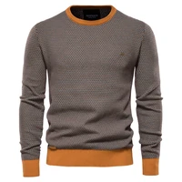 aiopeson cotton loose pullovers sweater men casual warm quality spliced mens knitted sweater winter fashion sweaters for men