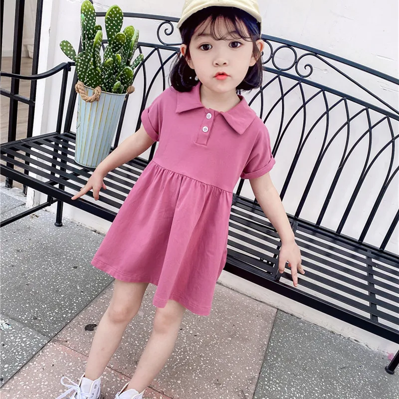 

Girls Short Dress Summer Children's Cotton Loose Dress Kids Girls Clothes