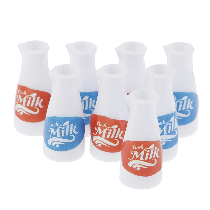 

4Pcs/lot 1/12 Dollhouse Miniature Milk Dolls House Kitchen Accessories Decoration