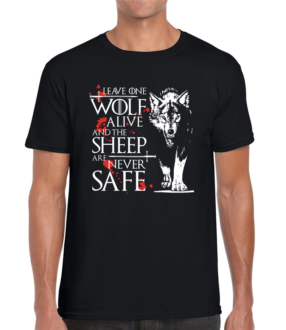 Футболка с надписью Leave One Wolf Alive Arya Game of Thrones Stark топы футболки 20th 30th 40th 50th день