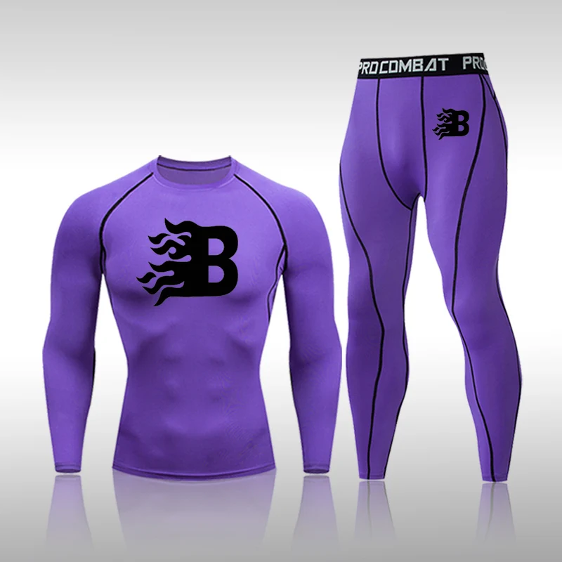 

Комплект для бега, спортивные быстросохнущие облегающие трико для бега на открытом воздухе, Мужская одежда, спортивная одежда, компрессион...